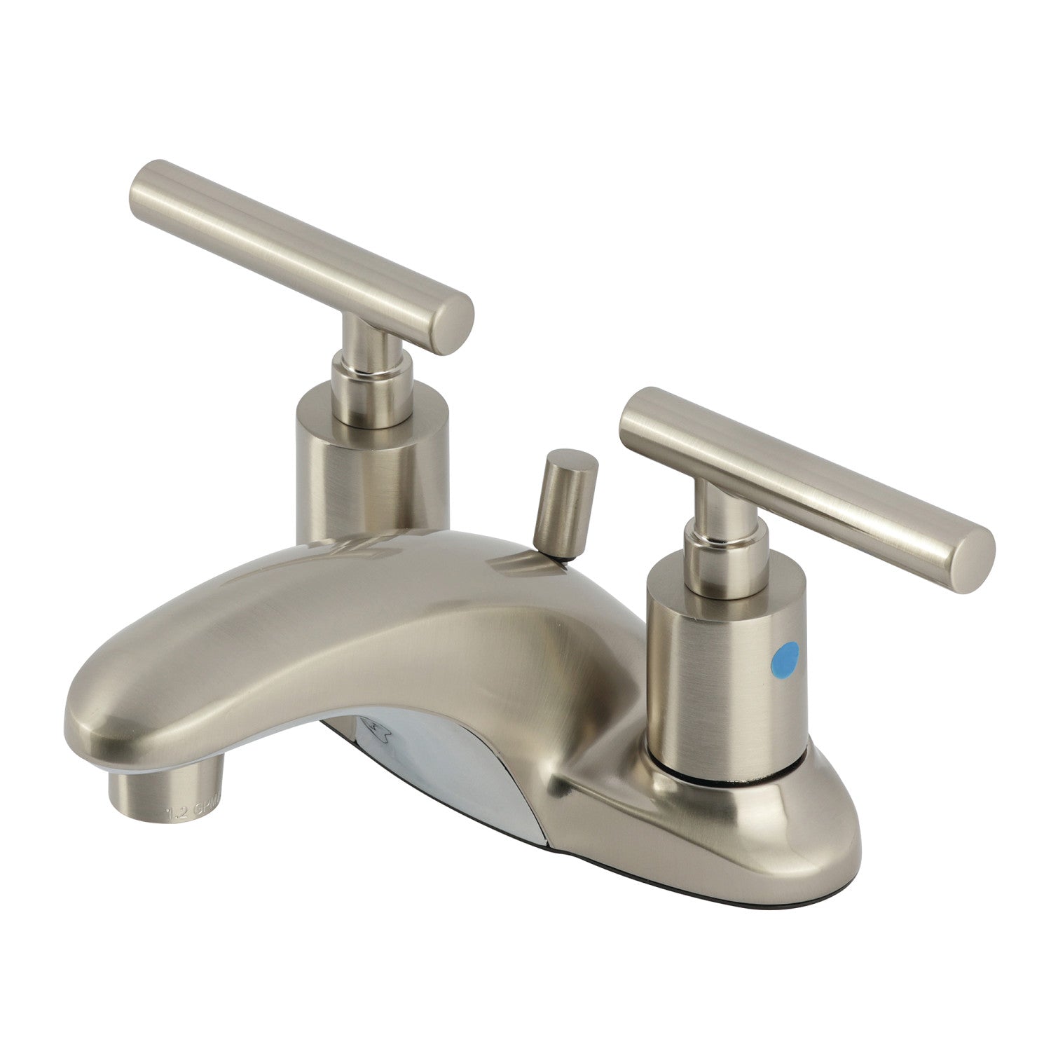 Kingston Tulare FB8628CML - Manhattan Double-Handle 3-Hole Deck Mount 4-Inch Centerset Bathroom Faucet with Pop-Up Drain, Brushed Nickel — image 1